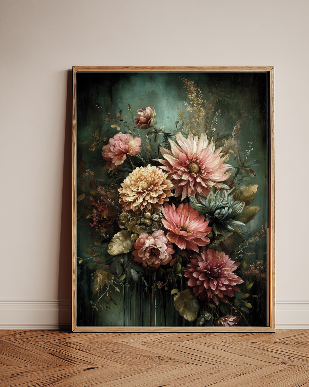Dahlien | Fine Art Kunstdruck | Leinwand 45cm x 60cm
