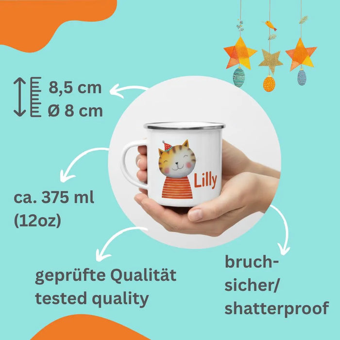 Emaille Becher | Tiere vom Ammersee | Hase